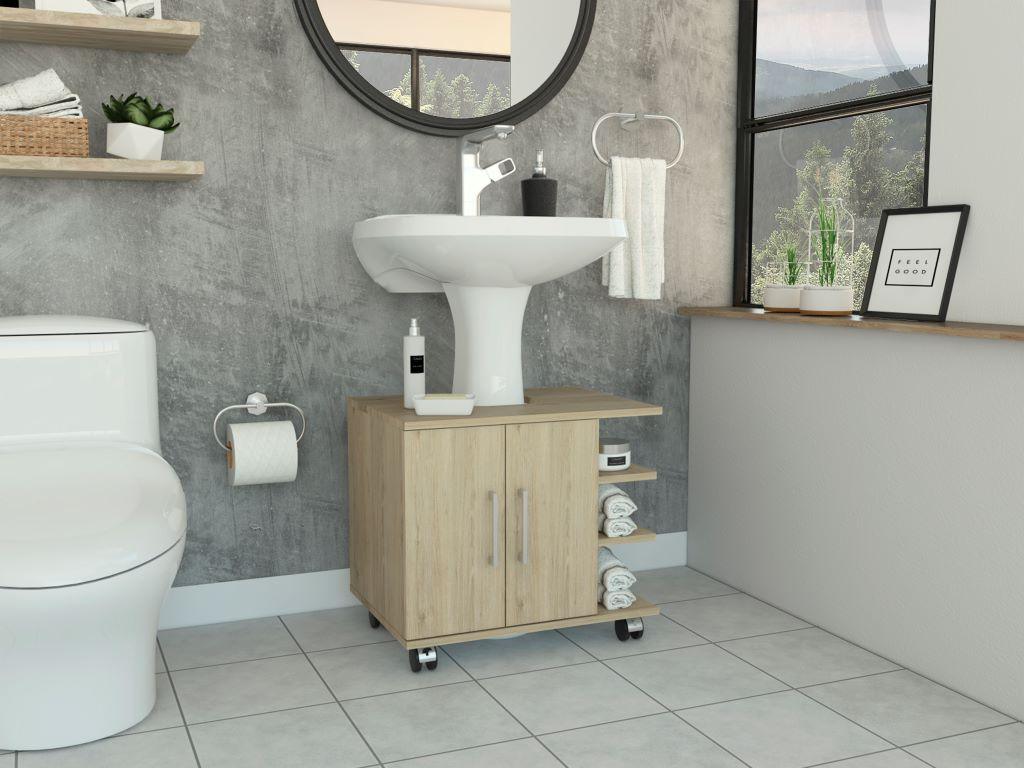 Mueble Lavamanos Aqua color Beige para Baño.