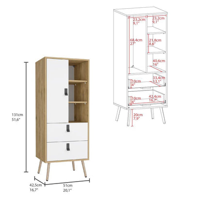 Organizador, con dos cajones, diseño moderno - VIRTUAL MUEBLES