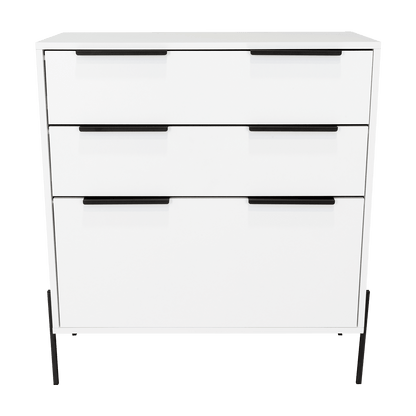 Organizador Midas, Blanco Nevado, Dos Cajones Reclinables - VIRTUAL MUEBLES