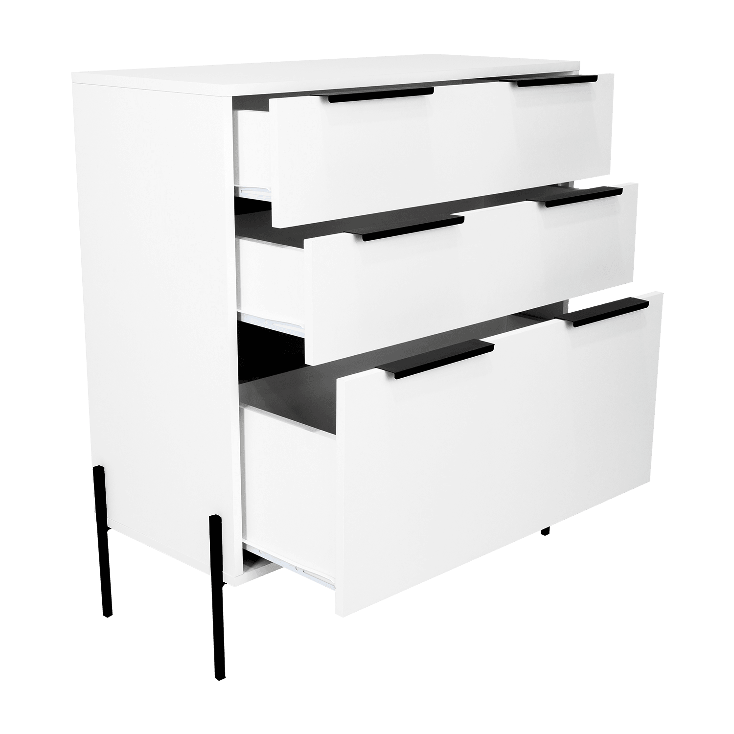 Organizador Midas, Blanco Nevado, Dos Cajones Reclinables - VIRTUAL MUEBLES