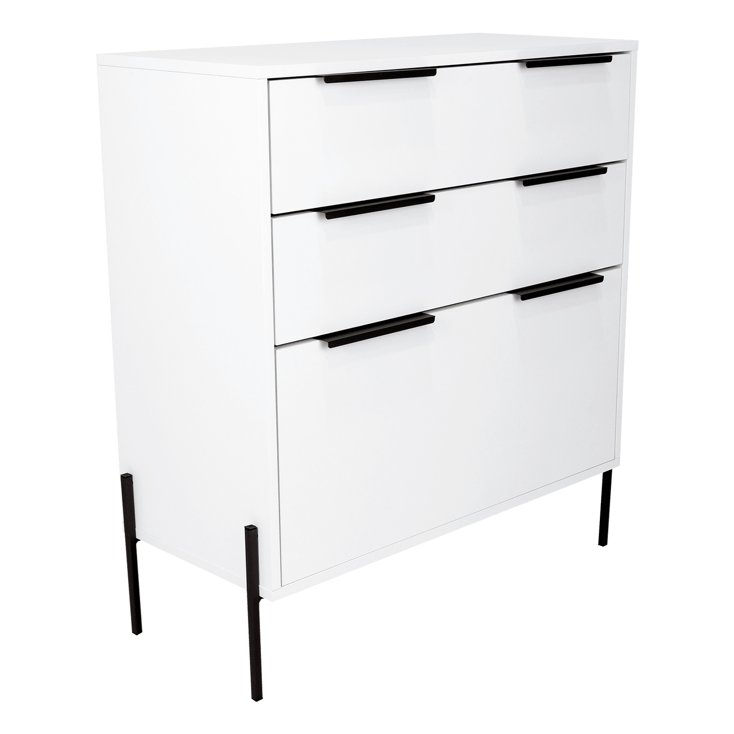 Organizador Midas, Blanco Nevado, Dos Cajones Reclinables - VIRTUAL MUEBLES