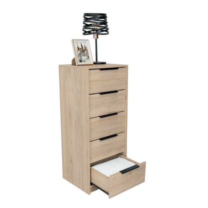 Organizador Wesley, Beige y Blanco, con Cinco Cajones - VIRTUAL MUEBLES