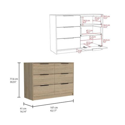 Organizador Wesley color Beige y Blanco para Habitación.