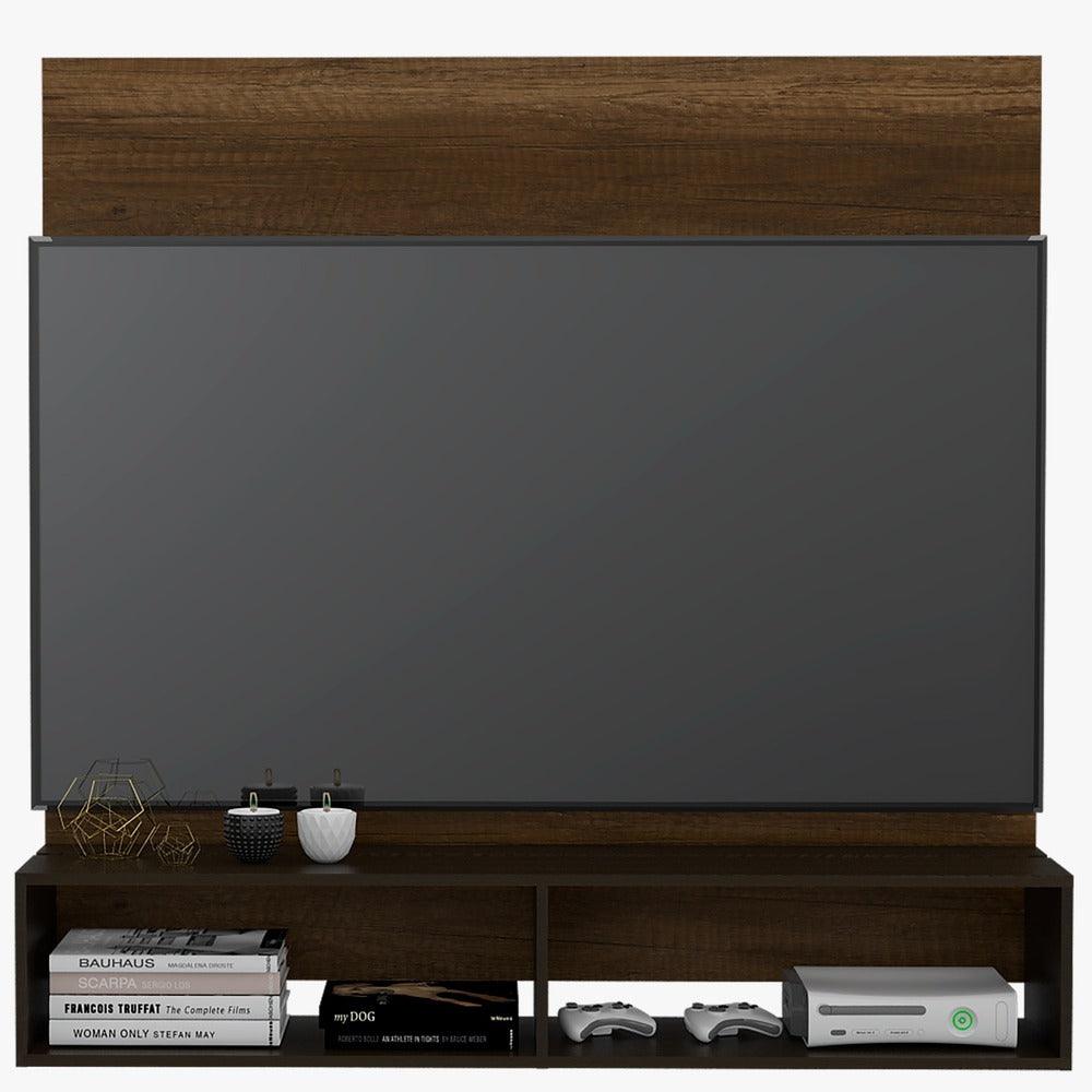 Mesa Para Tv Clasic, Cobre y Wengue, Para Televisor de 60 Pulgadas - VIRTUAL MUEBLES