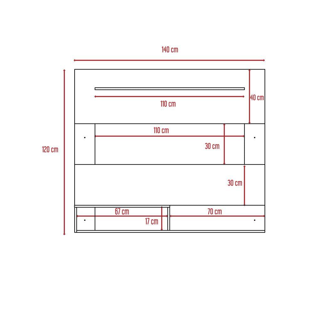 Panel de TV Ascher color Blanco para Sala.