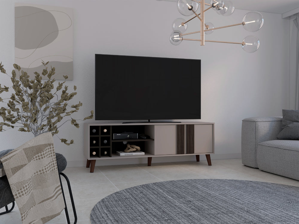 Mesa para TV Lannez, Milan y Capri, con dos puertas abatibles 65"