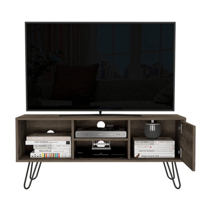 Mesa Para Tv Rony, Nogal, con Espacio Para Televisor de Hasta 50 Pulgadas ZF - VIRTUAL MUEBLES