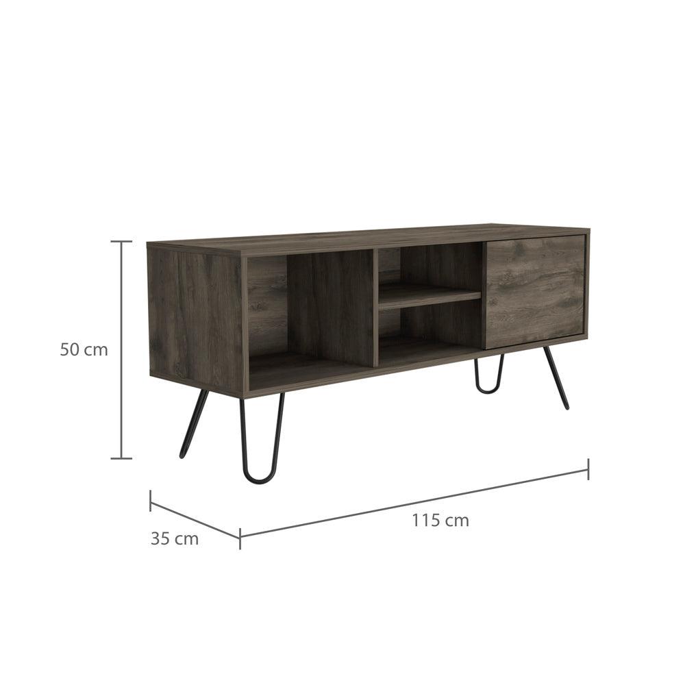 Mesa Para Tv Rony, Nogal, con Espacio Para Televisor de Hasta 50 Pulgadas ZF - VIRTUAL MUEBLES