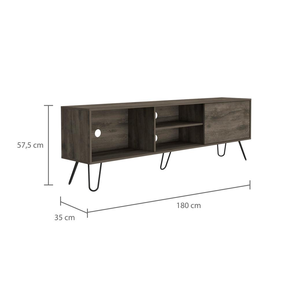 Mesa Para Tv Telmo, Nogal, con Espacio Para Tv Hasta de 75 Pulgadas ZF - VIRTUAL MUEBLES