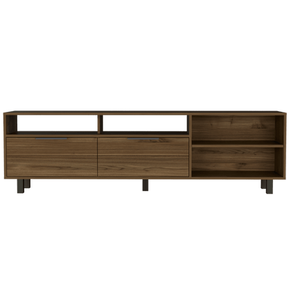 Mesa Para Tv Morelia, Castaño, con Espacio Para Televisor de Hasta 75 Pulgadas - VIRTUAL MUEBLES