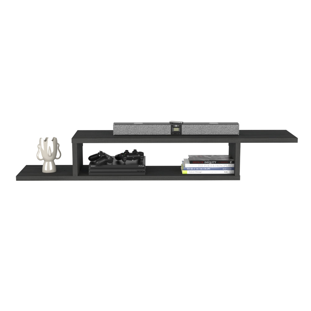 Mesa Para Tv Flotante Dilix, Gris, con superficie para objetos decorativos