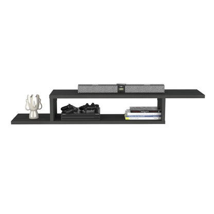 Mesa Para Tv Flotante Dilix, Gris, con superficie para objetos decorativos