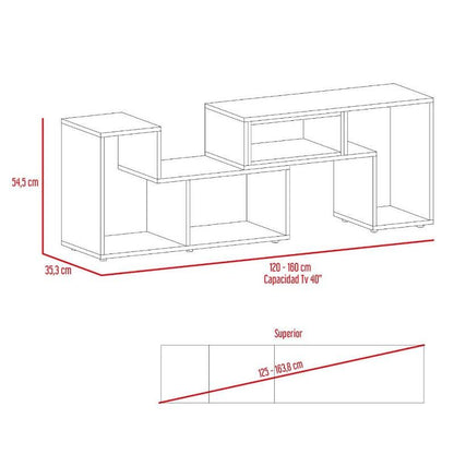 Mesa para TV Ascher color Beige y Blanco para Sala.