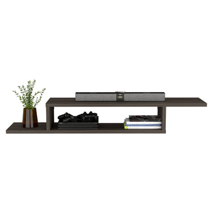 Mesa Para Tv Flotante Dilix, Avellana, con superficie para objetos decorativos