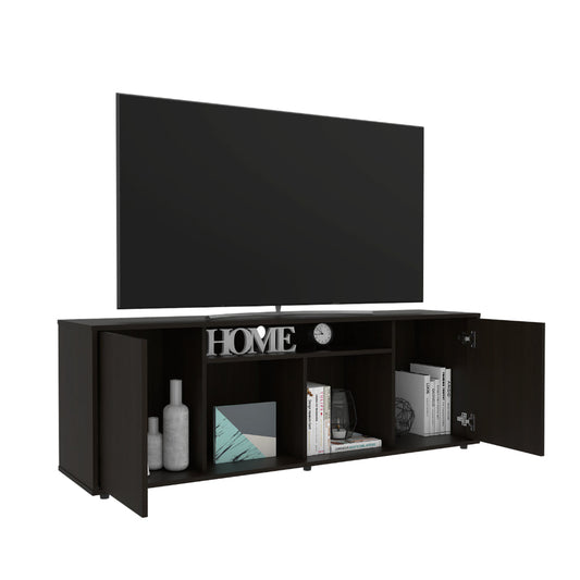 Mesa para TV Panac, Wengue, con puertas abatibles 65"