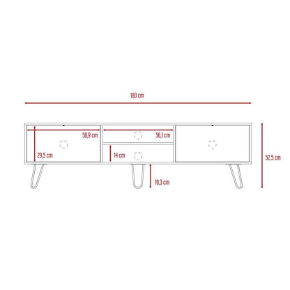 Mesa para TV Lara color Miel y Plata oscuro para Sala.