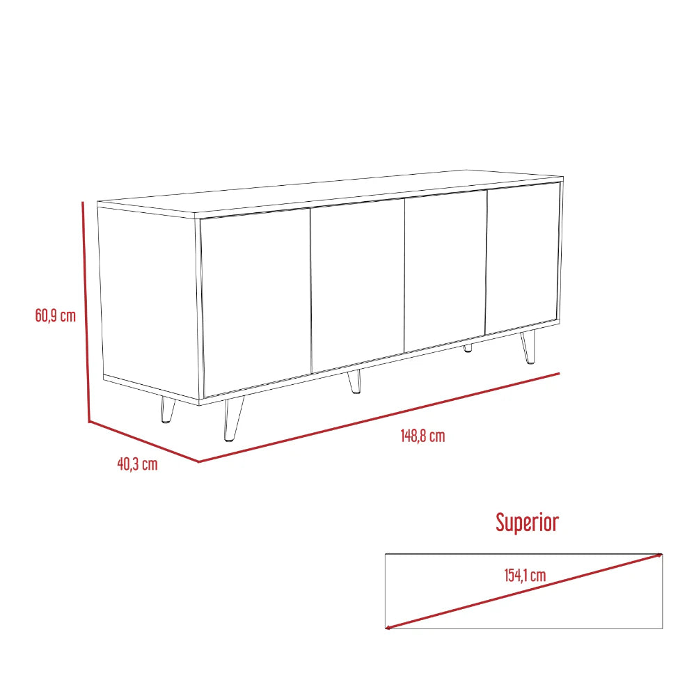 Rack para TV Bora RTA Rovere Blanco Marquez