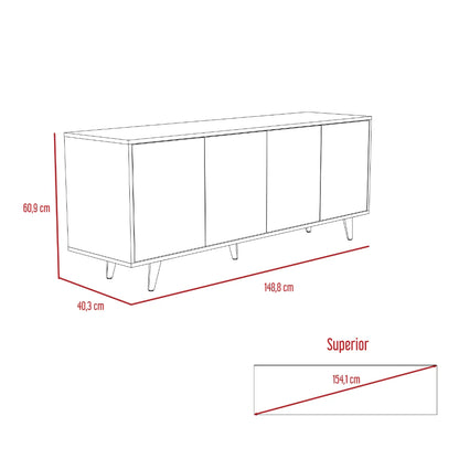 Rack para TV Bora RTA Rovere Blanco Marquez