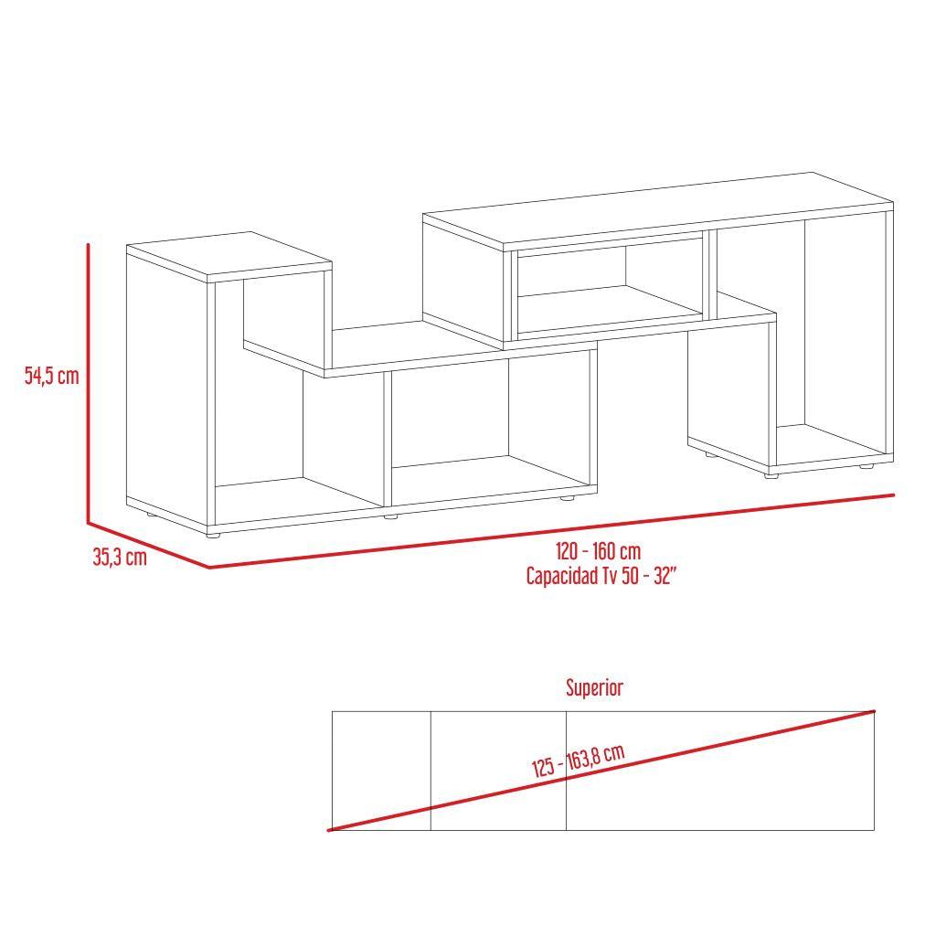 Mesa para TV Ascher color Beige y Blanco para Sala.