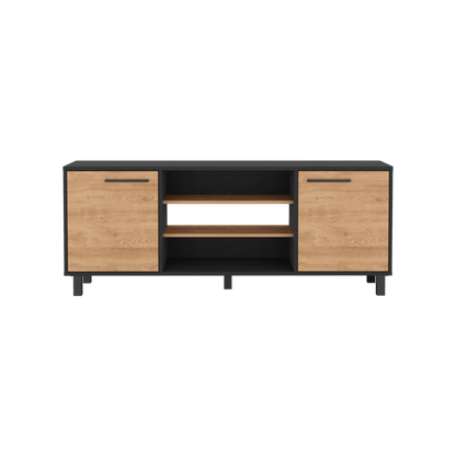 Mesa Para Tv Wesley, Wengue y Miel, con Espacio Para Televisor de 65 Pulgadas ZF - VIRTUAL MUEBLES