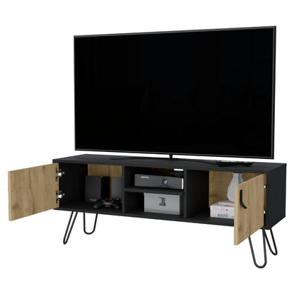 Mesa para TV Huna, Macadamia y Wengue, capacidad para TV de 50''