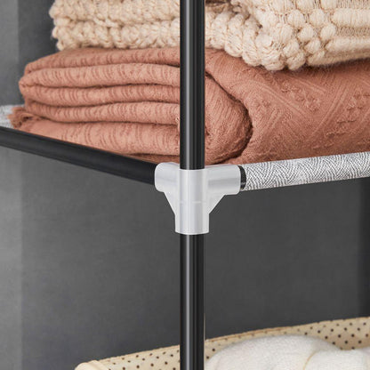 Clóset Portátil Jean, Gris, Variedad de Entrepaños en Tela, medidas