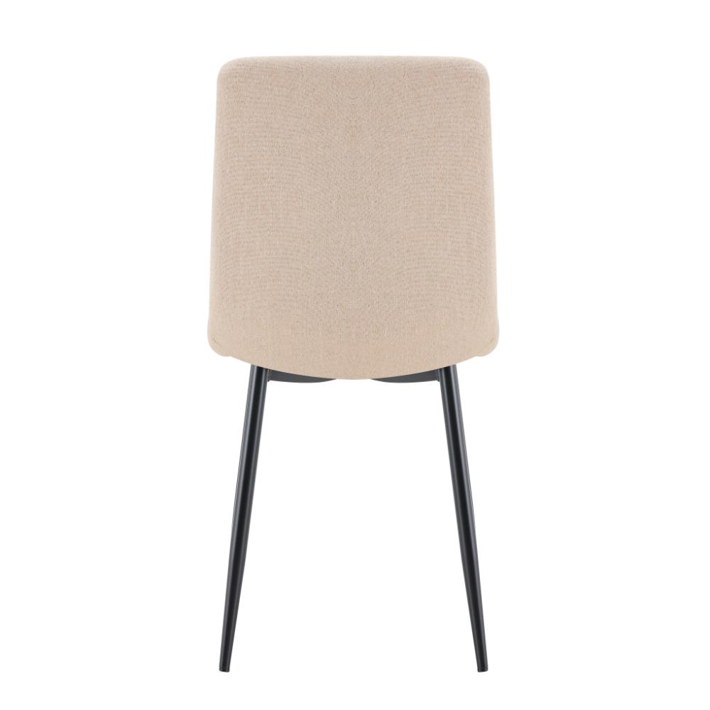 Set de 4 Sillas de Comedor Lusitano, Beige, con Espaldar y Diseño Moderno