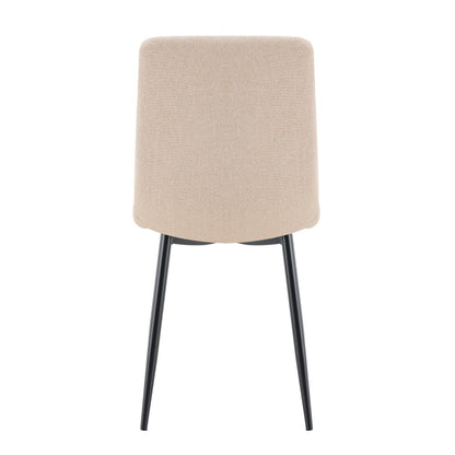 Set de 4 Sillas de Comedor Lusitano, Beige, con Espaldar y Diseño Moderno