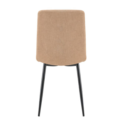 Set de 4 Sillas de Comedor Lusitano, Café, con Espaldar y Diseño Moderno