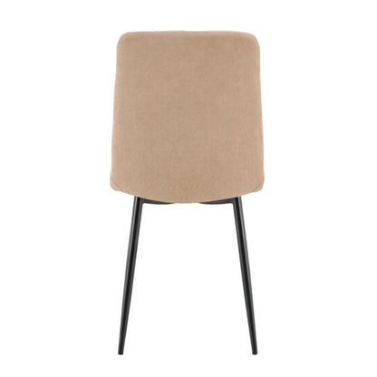 Set de 4 Sillas de Comedor Loretto, Café, con Espaldar y Diseño Moderno