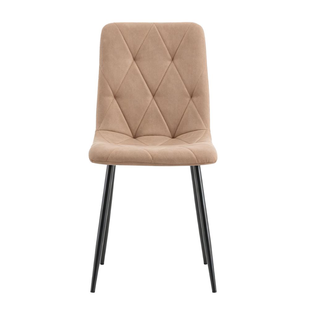 Set de 4 Sillas de Comedor Napoles, Café, con Espaldar y Diseño Moderno