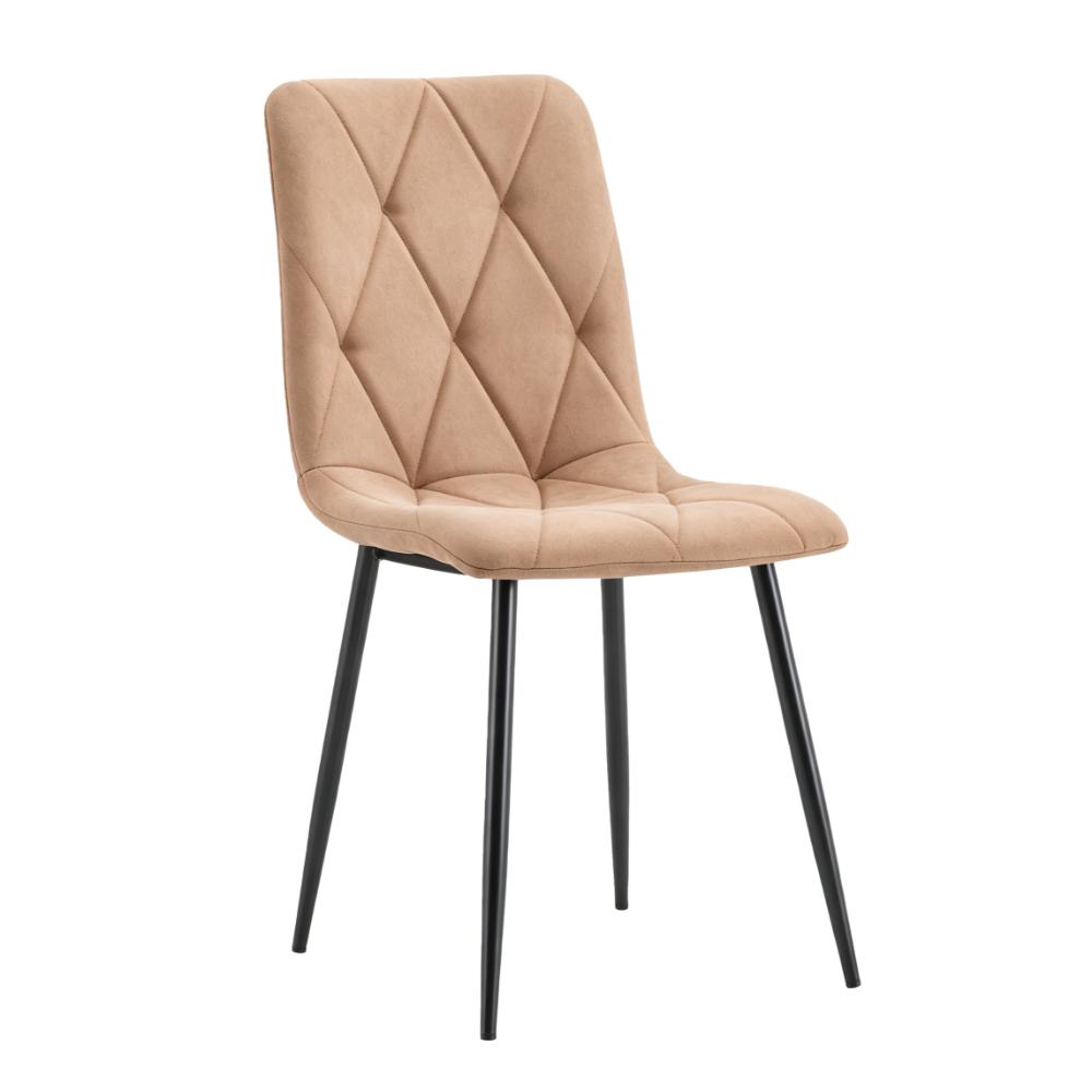 Set de 4 Sillas de Comedor Napoles, Café, con Espaldar y Diseño Moderno