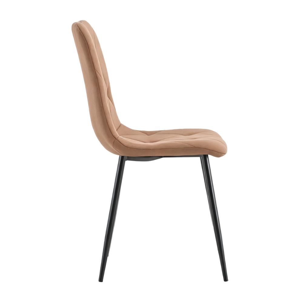 Set de 4 Sillas de Comedor Napoles, Café, con Espaldar y Diseño Moderno