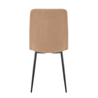 Set de 4 Sillas de Comedor Napoles, Café, con Espaldar y Diseño Moderno