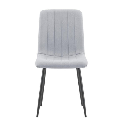 Set de 4 Sillas de Comedor Lusitano, Gris, con Espaldar y Diseño Moderno