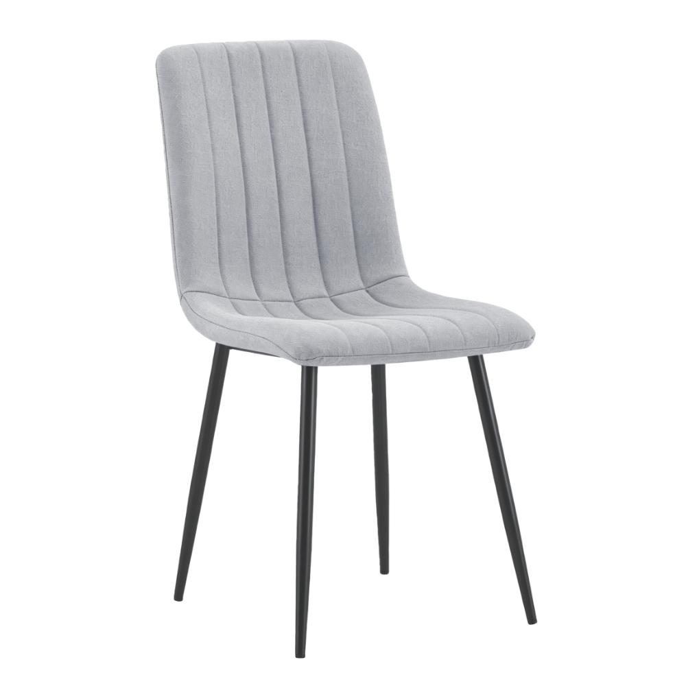 Set de 4 Sillas de Comedor Lusitano, Gris, con Espaldar y Diseño Moderno