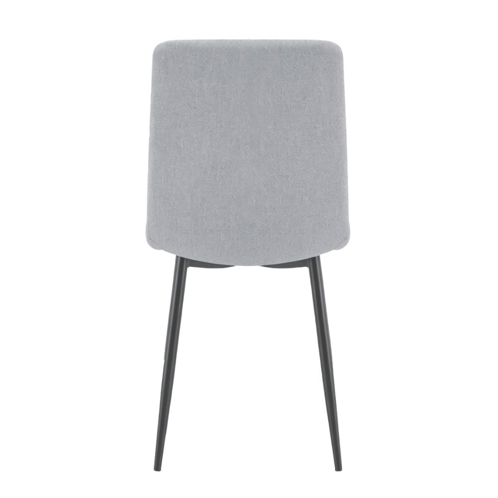 Set de 4 Sillas de Comedor Lusitano, Gris, con Espaldar y Diseño Moderno