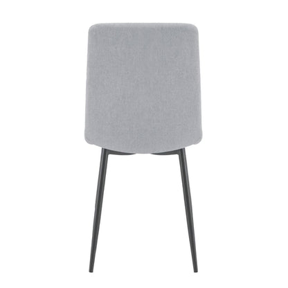 Set de 4 Sillas de Comedor Lusitano, Gris, con Espaldar y Diseño Moderno