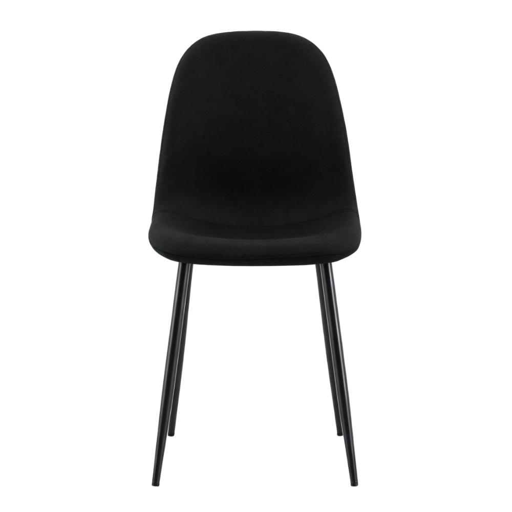 Set de 4 Sillas de Comedor Margarita, Negro, con Espaldar y Diseño Moderno
