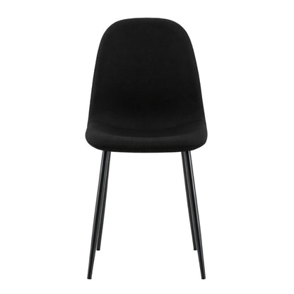 Set de 4 Sillas de Comedor Margarita, Negro, con Espaldar y Diseño Moderno