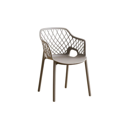Silla con Brazos Casablanca, Taupe, con Espaldar en Diamantes y Estilo Moderno