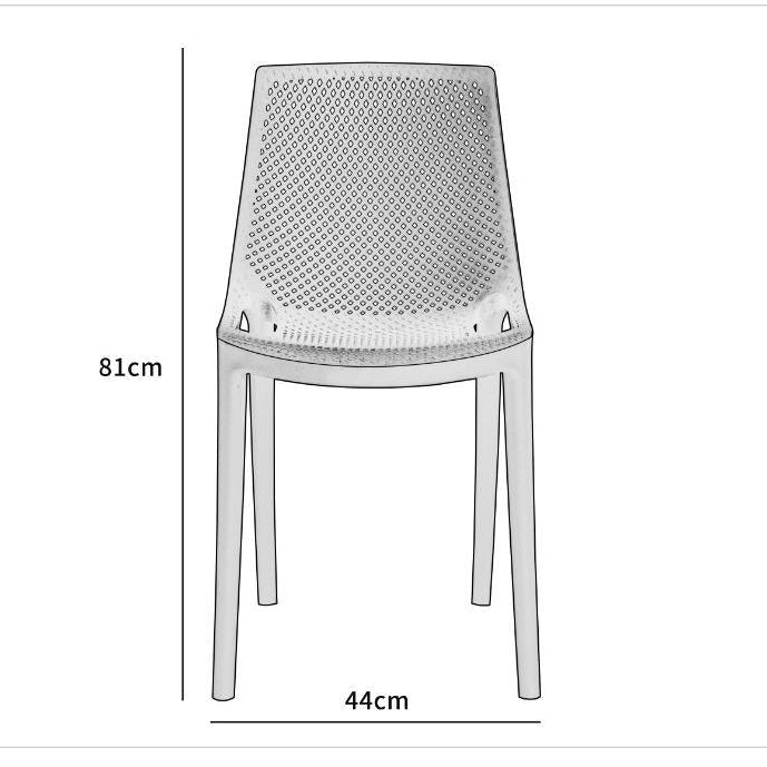 Sillas de exterior Krang wengue en plástico, set de 4 – vista 7