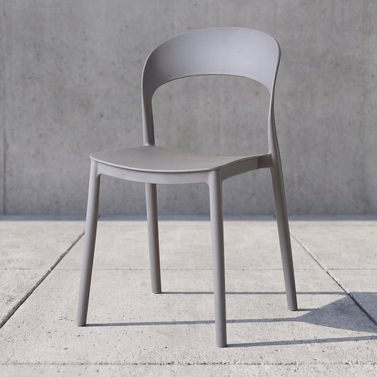 Silla Sevilla, Color Gris, con Espaldar Liso y Diseño Minimalista