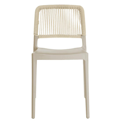 Set de 4 Sillas Houston, Color Taupe, con Espaldar Tejido, en ambiente