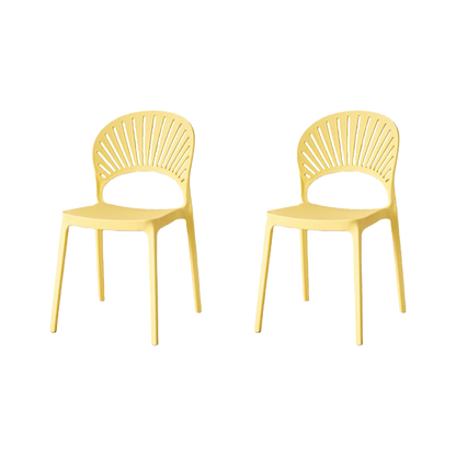 Set de 2 Sillas Paraíso, Color Amarillo, con Espaldar y Diseño Moderno