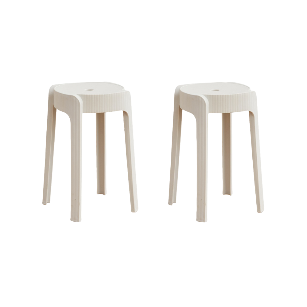 Set de 2 Butacos Apilables Maison · Blanco