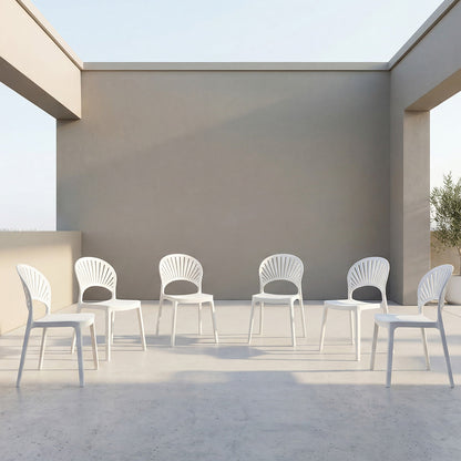 Set de 6 Sillas Paraíso, Color Blanco, Diseño Moderno