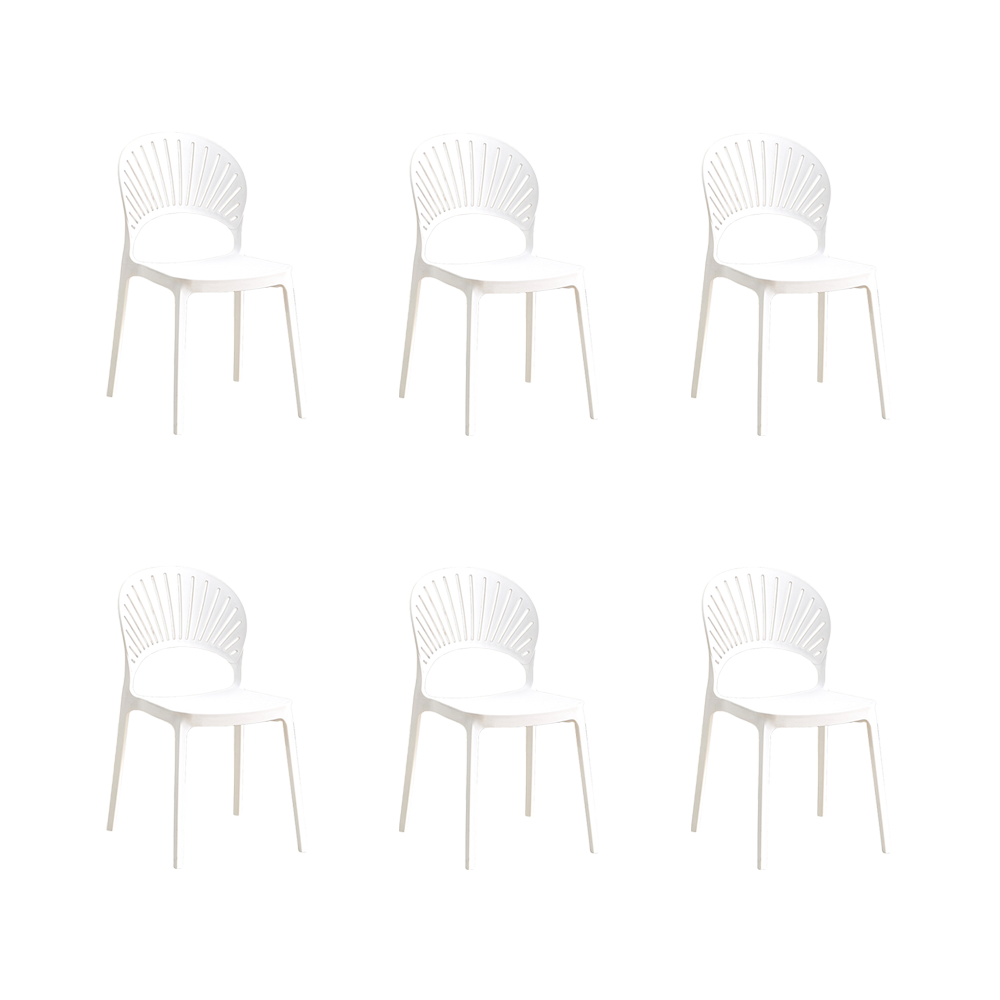 Set de 6 Sillas Paraíso, Color Blanco, Diseño Moderno