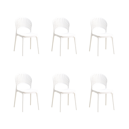 Set de 6 Sillas Paraíso, Color Blanco, Diseño Moderno