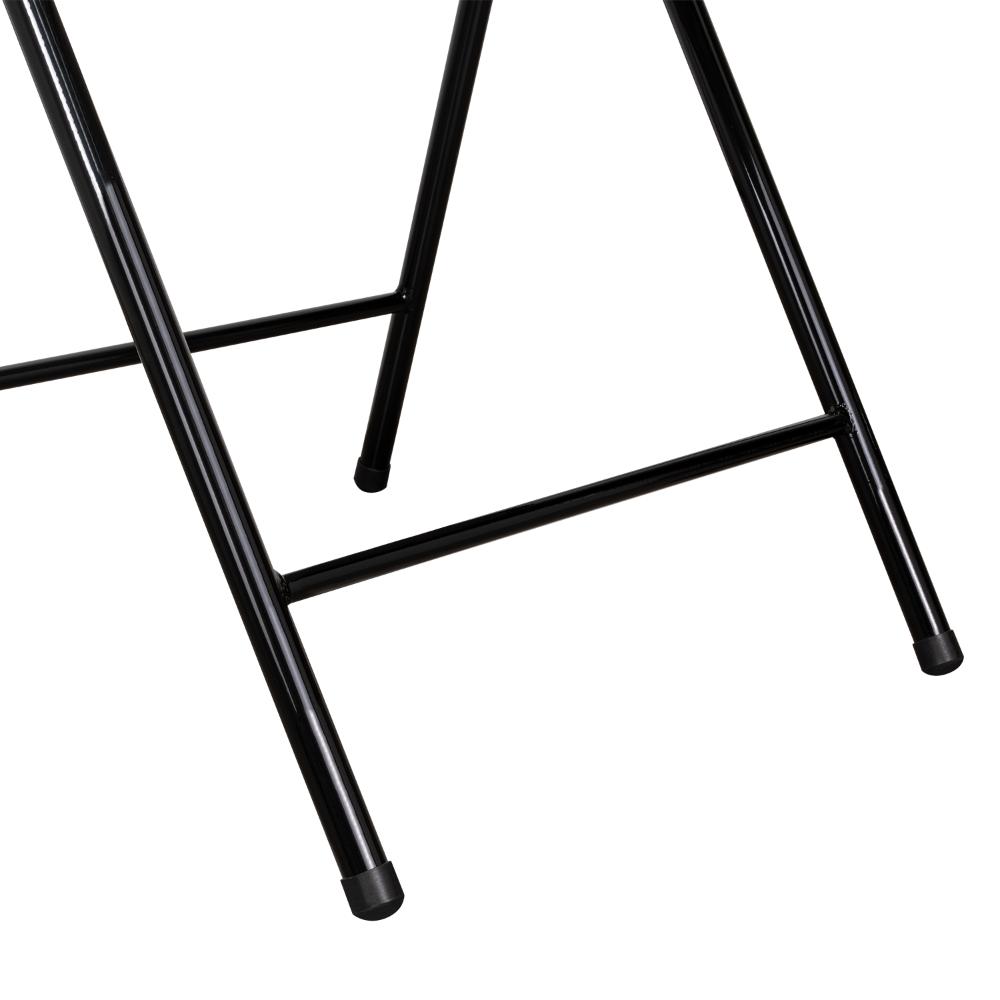 Set de 4 Sillas Plegable Dako, Blanco, Espaldar y Asiento en Material Plástico y Patas Metálicas